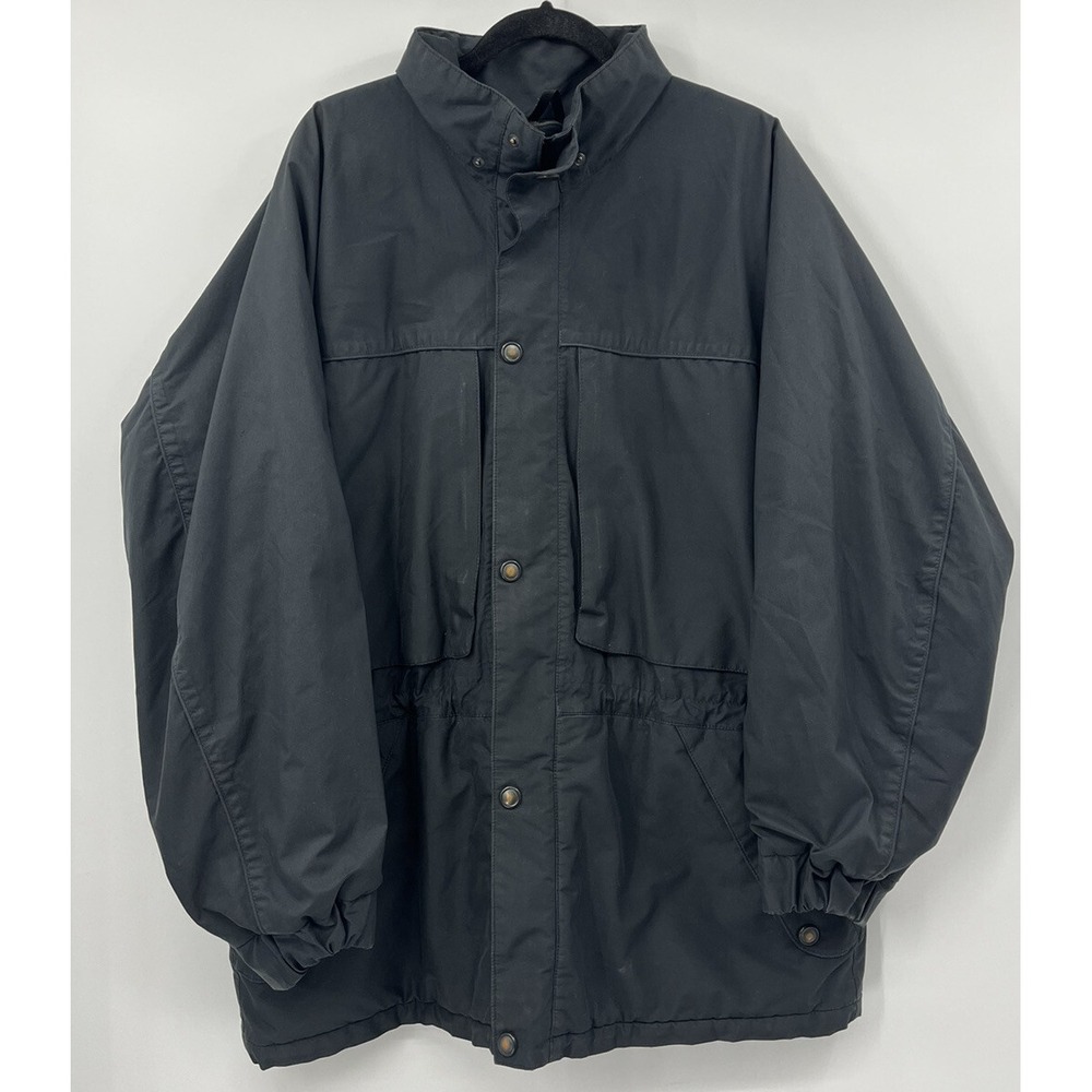TravelSmith Parka Jacket Coat Men's XL Fleece Lined No Hood Made In USA